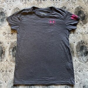 Under Armour Classic Tee “Freedom” Pink and Grey